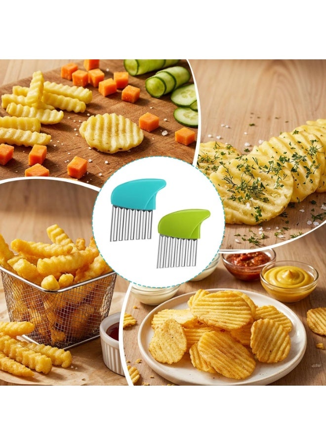 Crinkle Cutter Knife – Stainless Steel Wavy Vegetable & Fruit Slicer for Potatoes and French Fries - Image 5